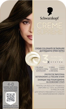 Краска для волос Schwarzkopf Creme Supreme 4-0 Натуральный Каштановый 60 мл (9000101746587)