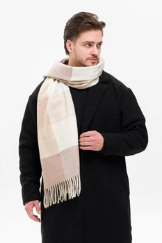 Чоловічий Шарф У Клітинку Without Terner Beige 553218123