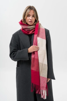 Жіночий Шарф У Клітинку Without Terner Red 553217706