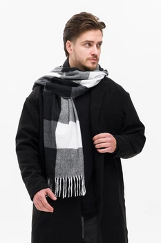 Чоловічий Шарф У Клітинку Without Terner Black 553218036