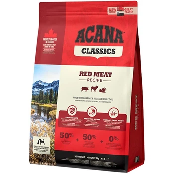 Сухой корм ACANA Red Meat Recipe 2 кг, для собак всех пород и возрастов, с ягненком и свининой