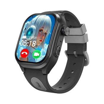 LaKuun Дитячий смарт-годинник, Smart Watch, 4G, Wi-Fi+GPS+LBS, 2-дюймовий екран, роздільна здатність 320*385, 2 ГБ оперативної пам'яті, 16 ГБ пам'яті, телефон, відеодзвінки (чорний)