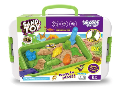 Zestaw Woopie XL ZOO Piasek kinetyczny 1.5 kg + Safari stolik z foremkami 54825 (5906280654825)