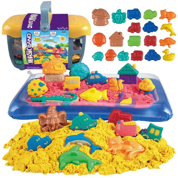 Zestaw Woopie Piasek kinetyczny 0.8 kg + w koszyku z foremkami 54764 (5906280654764)