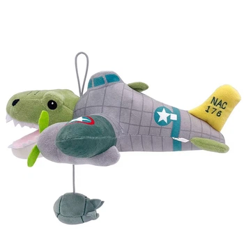 Игрушка Новый дизайн Бомбардиро Крокодило (Bombardino Crocodilo) мягкая игрушка мем Brainrot для детей (арт 14868)
