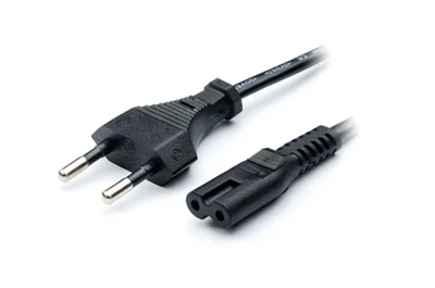 Кабель живлення мережевий 220V 1m 0.75 мм CEE 7/16 - IEC C7 2-х контактний Black