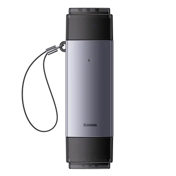 USB-хаб Baseus Lite Series USB-A & Type-C to SD/TF Card Reader Grey