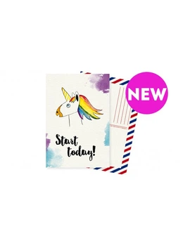 Открытка классическая "Start Today! UNICORN" 5128545