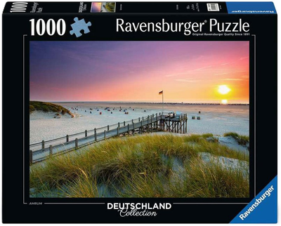 Puzzle Ravensburger Germany Zachód słońca w Amrum 1000 elementów 12000690 (4005555006909)