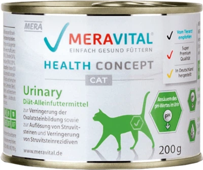 Вологий корм для кішок Mera MVH Urinary при сечокам'яних хворобах 200 г (4025877603037)