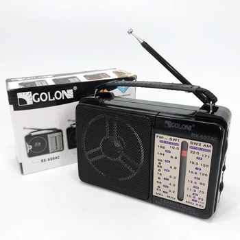 Портативний радіоприймач всехвильовий GOLON RX-607 AC, переносний приймач FM