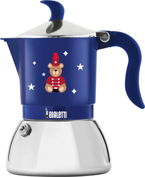 Kawiarka Bialetti Fiammetta Induction Joyful Christmas na 4 filiżanki 200 ml Niebieska (8006363095020)