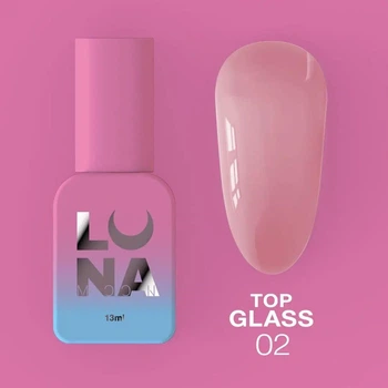 Цветной топ LunaMoon Top Glass № 2 для гель лака 13 мл
