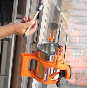 Удобный держатель для краски PaintGripper. Легко красить. Крепится к стеклу, металлу.