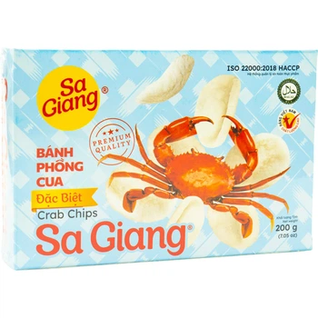 Рисовые чипсы Sa Giang со вкусом краба 200г
