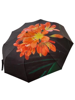 Парасолька жіноча автоматична Rain Flower у подарунковій упаковці з хустинкою, квітковий принт 1020/5