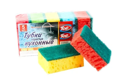 Губка для посуду СУПЕР ПІНА Toppack 5 шт