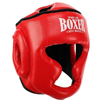 Шолом боксерський з повним захистом Boxer Heroe 2036 розмір M Red