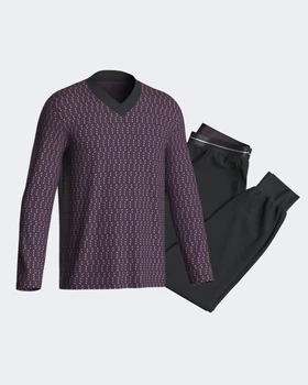 Костюм мужской для дома и прогулок Impetus Pyjama Long с брюками L бордовый (IM1552N6400)