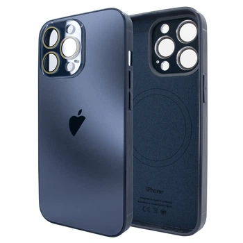 Чохол AG Titanium для iPhone 13 Pro з MagSafe та мікрофіброю синій для захисту та стилю