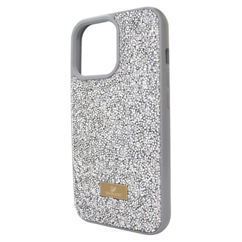 Чехол Swarovski для iPhone 13 серебристый противоударный защитный аксессуар для защиты и украшения