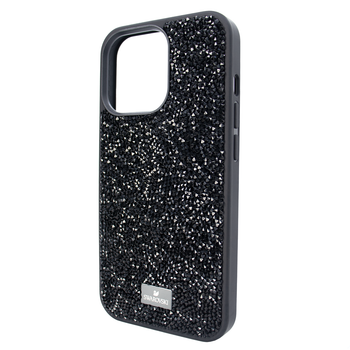 Чохол Swarovski для iPhone 15 чорний протиударний аксесуар для захисту та прикраси телефону