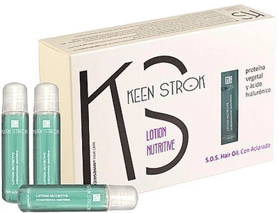 Ультраконцентрированный лосьон с гиалуроновой кислотой KEEN STROK Lotion Nutritive S.O.S. Hair Oil 12 х 12 мл