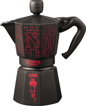 Kawiarka Bialetti Moka Express Sound Stranger Things na 6 filiżanek 250 ml Czarna (8006363095273)