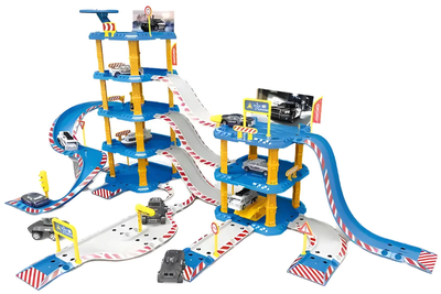 Паркінг Великий Multistore 660-A43 EcoToys поліцейська станція 4-рівневий і заправка 100 деталей (5905817004072)