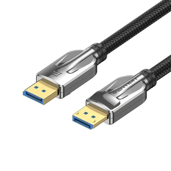 Кабель Vention DisplayPort v2.1 3m Black, 16K 30Hz, 8K 240 Hz, 4K 240Hz, 2K 240+Hz, 1080P 240+Hz (HGABI)