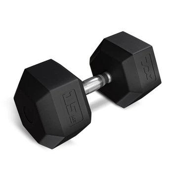 Гантеля шестигранная прорезиненная TX-150RD Trex Sport 15кг