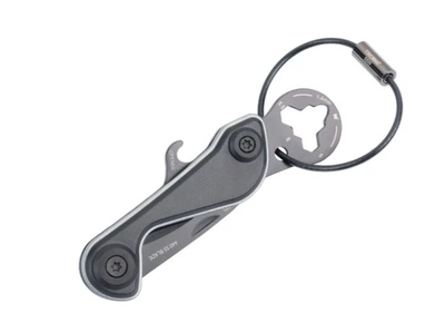Мини-инструмент Troika PARCEL CUT-CART, с 9 функциями, карабин, титан 4956144