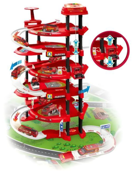 Паркінг Великий Multistore 660-A325 EcoToys пожежна станція 5-рівневий з килимком міста 82 деталі (5905817004102)