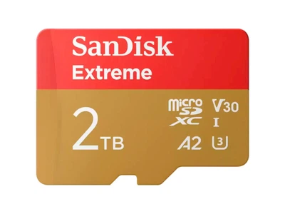 Карта пам'яті SanDisk 2 TB microSDXC U3 V30 A2 Extreme + Adapter SD (SDSQXAV-2T00-GN6MA)