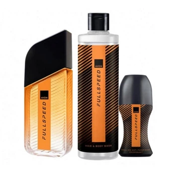 Мужской парфюмированный набор 3-в-1 Avon Full Speed: Туалетная вода Full Speed 100 мл + Шампунь-гель для душа Full Speed 250 мл + Шариковый дезодорант-антиперспирант Full Speed 50 мл