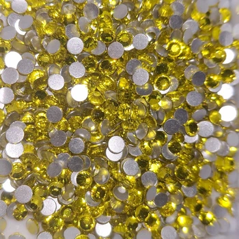 Стрази скляні DMC SS16 Citrine/Жовті 1000 шт/уп холодна фіксація
