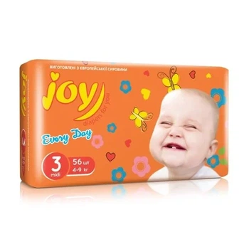 Підгузки Joy Every Day розмір 3 (4-9 кг), 56 шт