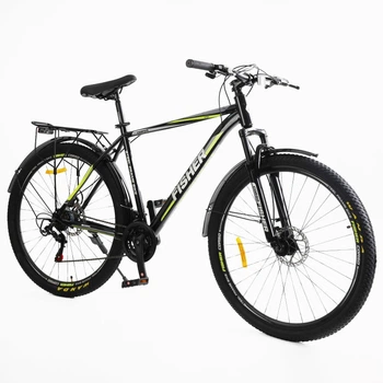 Велосипед Спортивный Corso Fisher 29" дюймов с оборудованием Shimano 21 скорость (FS-70190) рама стальная 21", собран на 75%