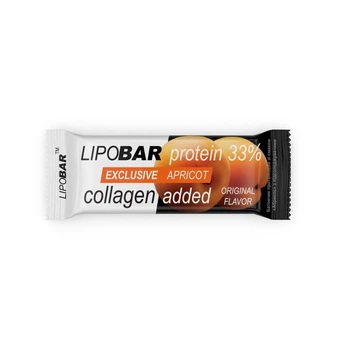 Батончик LipoBar Exclusive Protein Bar, 50 грам збагачений біоактивним колагеном Peptan - Абрикос
