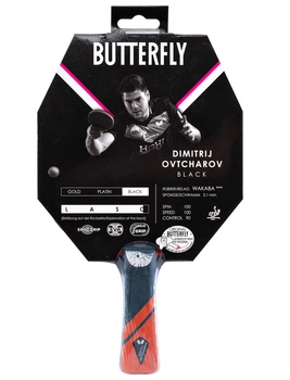 Ракетка для настільного тенісу BUTTERFLY DIMITRIJ OVTCHAROV BLACK, чорно-червона