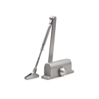 Дверной доводчик SIBA SB-1002S EN2 до 45 кг с фиксацией HOLD-OPEN, серебристый (SB-1002S Silver)