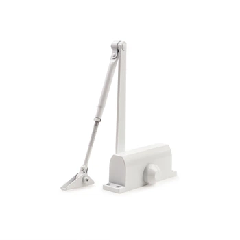 Дверной доводчик SIBA SB-1002S EN2 до 45 кг с фиксацией HOLD-OPEN, белый (SB-1002S White)