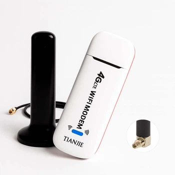 Високошвидкісний 3G/4G LTE USB Wi-Fi модем-роутер TianJie 3 в 1 і автомобільною плоскою антеною 16 dBi