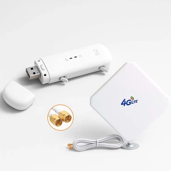 Мобильный 4G USB Wi-Fi модем/роутер ZTE MF79U + внешняя MiMo 4G (LTE) антенна 9 dB на подставке