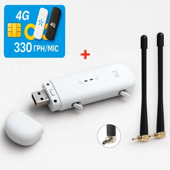 Мобильный 4G USB Wi-Fi модем/роутер ZTE MF79U + 2 антены 4G (LTE) по 4 dB + Оплаченный 1 месяц безлимитного интернета Киевстар в подарок