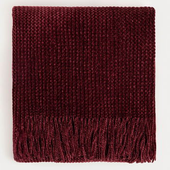 Плед Homla Chenille шенільовий бургунді 130 x 170 см (5906496749148)