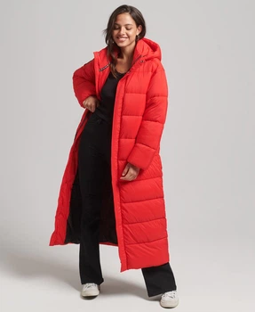 Длинный пуховик Cocoon XPD бренда Superdry красный 40(EU)размер W5011402A-ХХ4