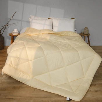 Ковдра MirSon зимова Євро 200x220 см Бавовняна Супер Тепла №1657 Eco Light Krem (2200002652667)