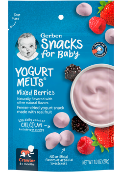 Йогуртовые конфеты для детей Gerber Yogurt Melts Микс ягод от 8 месяцев, 28 г