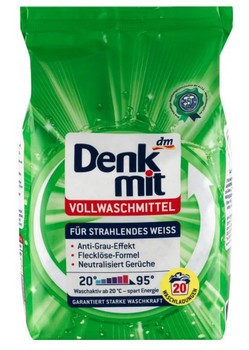 Стиральный порошок DenkMit Vollwaschmittel для белых вещей 1.35 кг 20 стирок